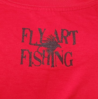 Koszulka wędkarska muchowa Anatomy Of A Fishing Fly Red  T Shirt